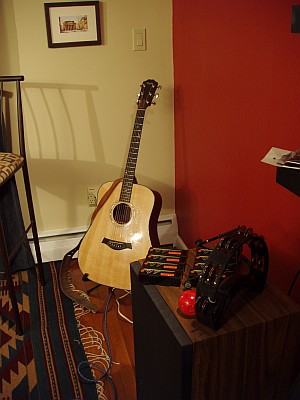 Trina's guitar and equipment