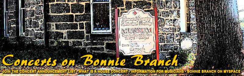 Concerts on Bonnie Branch Museum Banner